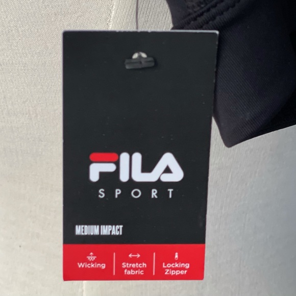 Fila Intimates & Sleepwear Fila Sports Brazipper Front Black Xsmall